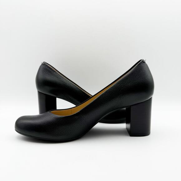 Marc Joseph New York Womens Midtown Pumps US 7 Black Leather Round Toe NIB - Picture 8 of 13